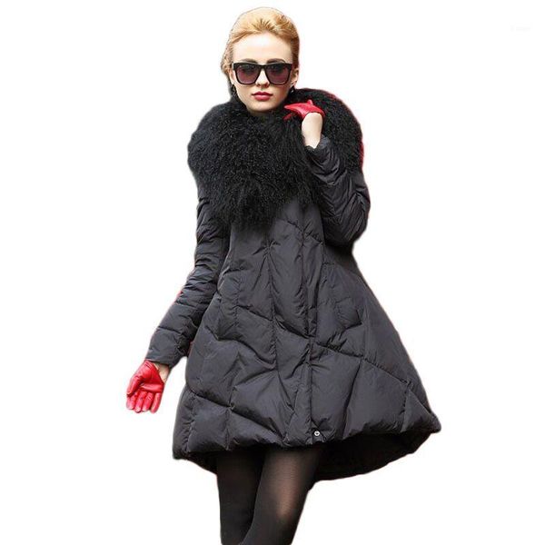 women's down & parkas winter lady large real fur collar hooded parka female thick warm black long coat casual loose slim fashion skirt
women's down & parkas winter lady large real fur collar hooded parka female thick warm black long coat casual loose slim fashion skirt