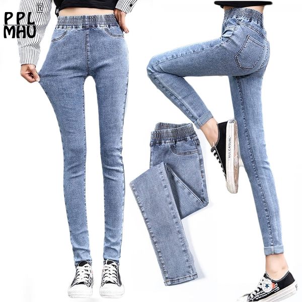 fashion elastic waist denim pants women stretch high waist skinny jean female plus size spring jeans black feet pantalones mujer 210203, Blue
fashion elastic waist denim pants women stretch high waist skinny jean female plus size spring jeans black feet pantalones mujer 210203, Blue