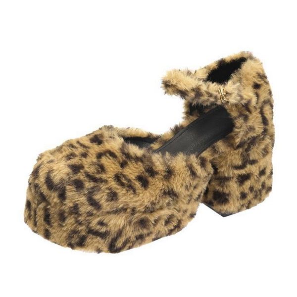 womens round toe leopard furry fur mixed colors platform pumps block high heel ankle buckle shoes lolita cosplay halloween, Black
womens round toe leopard furry fur mixed colors platform pumps block high heel ankle buckle shoes lolita cosplay halloween, Black