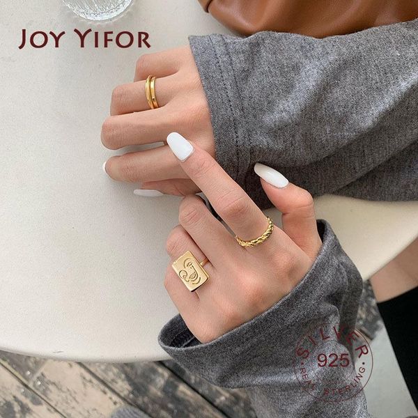 cluster rings authentic 925 sterling silver rectangle people pattern finger for women wedding original jewelry, Golden;silver
cluster rings authentic 925 sterling silver rectangle people pattern finger for women wedding original jewelry, Golden;silver