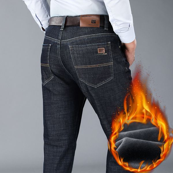 2019 winter new men's warm regular fit jeans business fashion thick fleece denim stretch jean trousers male brand pants black q0105, Black;white
2019 winter new men's warm regular fit jeans business fashion thick fleece denim stretch jean trousers male brand pants black q0105, Black;white
