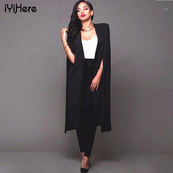 autumn thin cloak cape blazer women coat split solid long casual coats blazers suits office jacket feminino pluse size1, White;black
autumn thin cloak cape blazer women coat split solid long casual coats blazers suits office jacket feminino pluse size1, White;black
