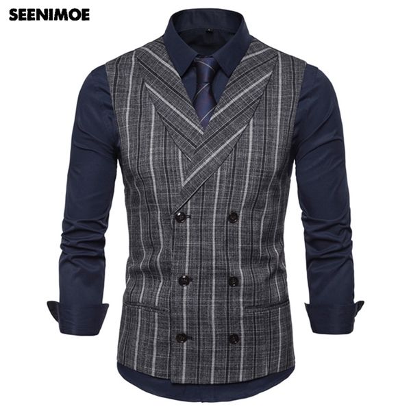 seenimoe mens striped plaid formal blazer vests casual double breasted men vest suit eu size s-xxl male casual waistcoat 201106, Black;white
seenimoe mens striped plaid formal blazer vests casual double breasted men vest suit eu size s-xxl male casual waistcoat 201106, Black;white