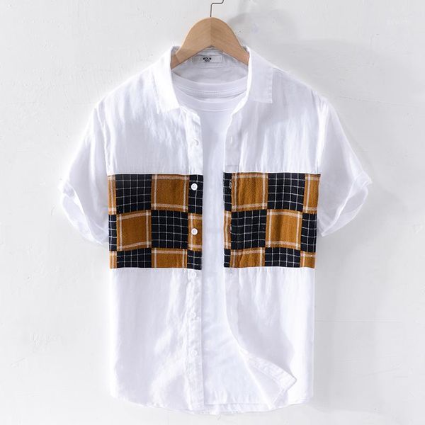 100% linen brand summer men shirt short sleeve white color matching shirts for men fashion retro shirt mens chemise overhemd1, White;black
100% linen brand summer men shirt short sleeve white color matching shirts for men fashion retro shirt mens chemise overhemd1, White;black