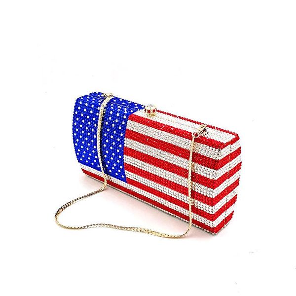 evening bags luxury design bridal wedding party purses women diamonds american flag crystal clutches
evening bags luxury design bridal wedding party purses women diamonds american flag crystal clutches