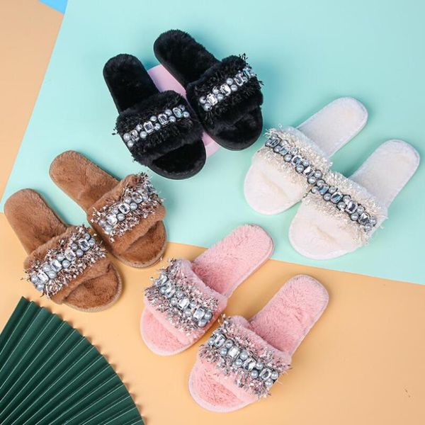 slippers pearl plush ladies home flat non-slip cotton fashion simple outer wear sandals and women, Black
slippers pearl plush ladies home flat non-slip cotton fashion simple outer wear sandals and women, Black