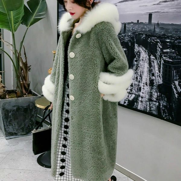 streetwear wool jacket fur collar real fur coat autumn winter coat women clothes 2019 korean vintage sheep shearling zt32891, Black
streetwear wool jacket fur collar real fur coat autumn winter coat women clothes 2019 korean vintage sheep shearling zt32891, Black