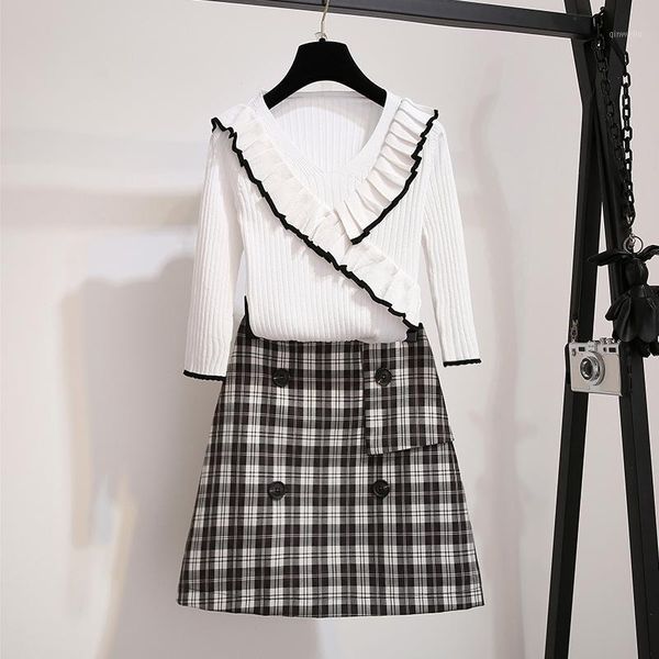 plaid skirt two piece2020 autumn new high waist lattice fashionable clothes cool female handsome knitting suit sweater skirt1, Gray
plaid skirt two piece2020 autumn new high waist lattice fashionable clothes cool female handsome knitting suit sweater skirt1, Gray