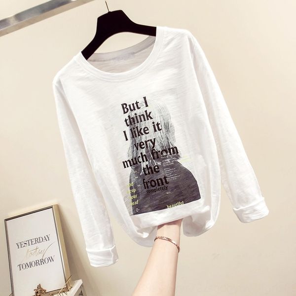 new spring summer 2019 women's white slub cotton bottomed long sleeve letter printed t- t- shirt shirt shirtloose and thin 4hxjp
new spring summer 2019 women's white slub cotton bottomed long sleeve letter printed t- t- shirt shirt shirtloose and thin 4hxjp