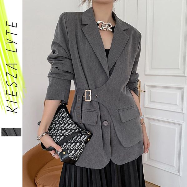 women's suits & blazers blazer womens suit jackets vintage fashion 2021 office ladies metal buckle solid grey jacket casual female oute, White;black
women's suits & blazers blazer womens suit jackets vintage fashion 2021 office ladies metal buckle solid grey jacket casual female oute, White;black