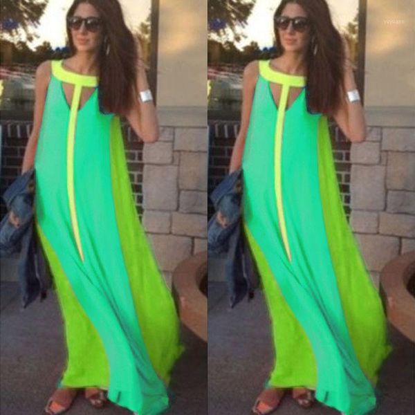 women summer boho long maxi evening party dress beach dresses chiffon dress1, Black;gray
women summer boho long maxi evening party dress beach dresses chiffon dress1, Black;gray