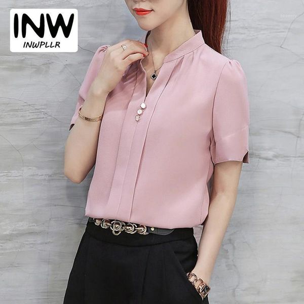 women blouses and work wear office shirts chiffon blusas femininas fashion short sleeve chemise femme red blouses 20181, White
women blouses and work wear office shirts chiffon blusas femininas fashion short sleeve chemise femme red blouses 20181, White