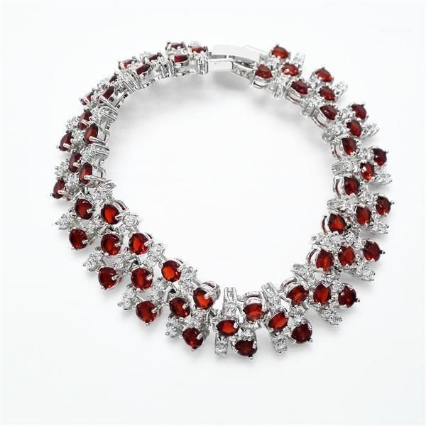 wholesale red oval cubic zirconia bracelet rhodium plated colorful zircon strand bracelets1, Black 
wholesale red oval cubic zirconia bracelet rhodium plated colorful zircon strand bracelets1, Black