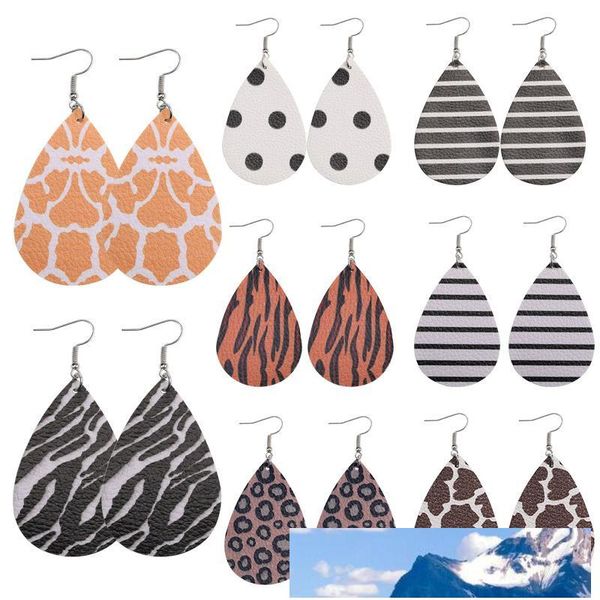 women fashion waterdrop pu leather dangle earring personalized design leopard zebra stripes double side jewelry statement earrings, Silver
women fashion waterdrop pu leather dangle earring personalized design leopard zebra stripes double side jewelry statement earrings, Silver