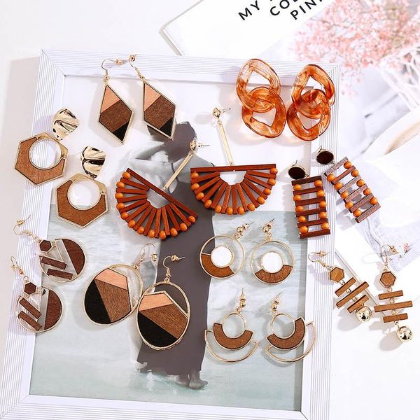 dangle & chandelier vintage creative ethnic wooden drop earrings for women 2021 fashion boho round semicircle geometric earring jewelry gift, Silver
dangle & chandelier vintage creative ethnic wooden drop earrings for women 2021 fashion boho round semicircle geometric earring jewelry gift, Silver