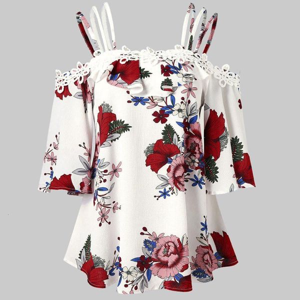 plus size 5xl women blouses summer 2021 floral printed causal beach cold shoulder blouse half chiffon shirt, White
plus size 5xl women blouses summer 2021 floral printed causal beach cold shoulder blouse half chiffon shirt, White
