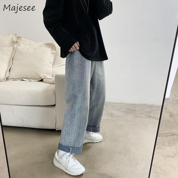 men's jeans men striped loose chic denim straight teens leisure trendy retro stretchy harajuku punk cool all-match male baggy trousers, Blue
men's jeans men striped loose chic denim straight teens leisure trendy retro stretchy harajuku punk cool all-match male baggy trousers, Blue