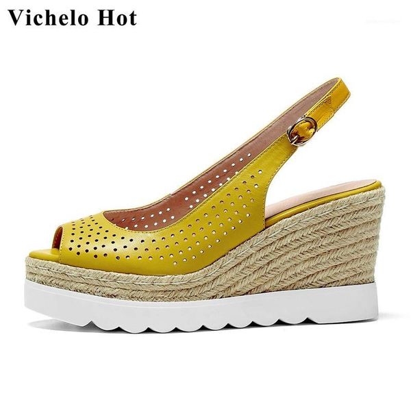 sandals vichelo genuine leather peep toe high heels wedges comfortable fretwork beauty lady streetwear fashion women l111, Black
sandals vichelo genuine leather peep toe high heels wedges comfortable fretwork beauty lady streetwear fashion women l111, Black