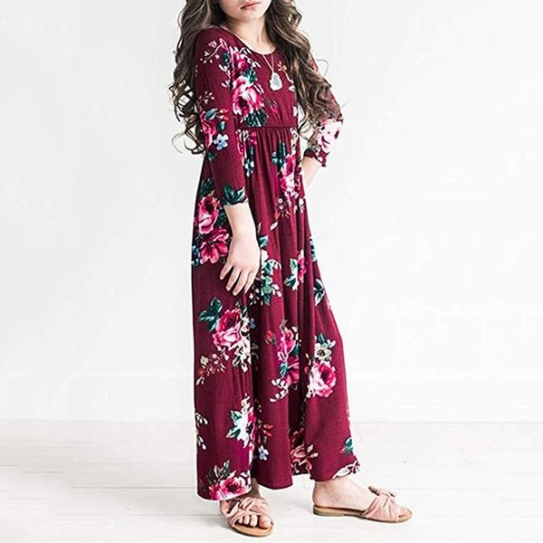 baby girl long sleeves floral dress little girls flower print midi robe kids ankle length spring autumn costumes holiday outfits 201203, Red;yellow
baby girl long sleeves floral dress little girls flower print midi robe kids ankle length spring autumn costumes holiday outfits 201203, Red;yellow