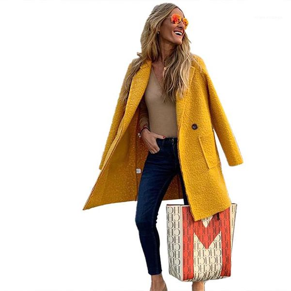 blends solid color lapel neck plush woolen coat autumn winter fashion casual women outerwear clothing loose womens wool, Black
blends solid color lapel neck plush woolen coat autumn winter fashion casual women outerwear clothing loose womens wool, Black