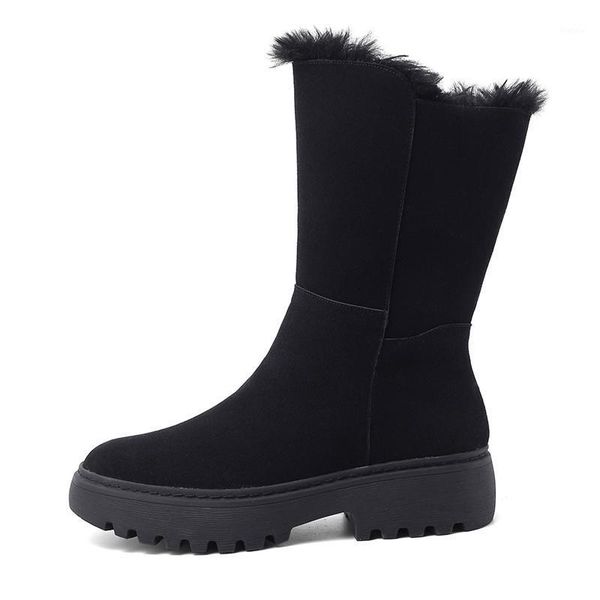 2020 new fashion winter thick-soled snow boots plus velvet thick mid-tube women's boots1, Black
2020 new fashion winter thick-soled snow boots plus velvet thick mid-tube women's boots1, Black