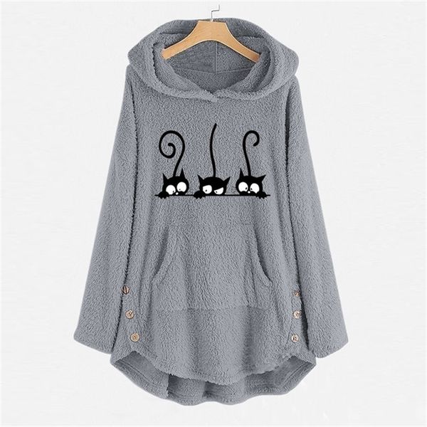 plus size hoodies womens fleece cat embroidery warm hoodie button autumn winter size long sleeve sweatshirts hoody ladies lj200808, Black
plus size hoodies womens fleece cat embroidery warm hoodie button autumn winter size long sleeve sweatshirts hoody ladies lj200808, Black
