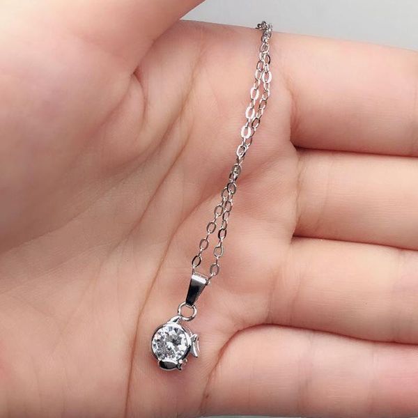new pendant necklace chain 1pc fish animal design choker zircon gift for women jewelry accessories wedding party decoration, Silver
new pendant necklace chain 1pc fish animal design choker zircon gift for women jewelry accessories wedding party decoration, Silver