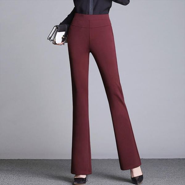 office women classical business suit high waist flare pants black wide leg stretch office ladies work pants, Black;white
office women classical business suit high waist flare pants black wide leg stretch office ladies work pants, Black;white