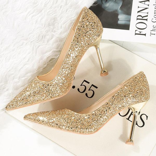 2020 woman 9.5cm high heels fetish female stiletto sequins glitter bling scarpins gold pumps bright wedding bridal shoes, Black
2020 woman 9.5cm high heels fetish female stiletto sequins glitter bling scarpins gold pumps bright wedding bridal shoes, Black