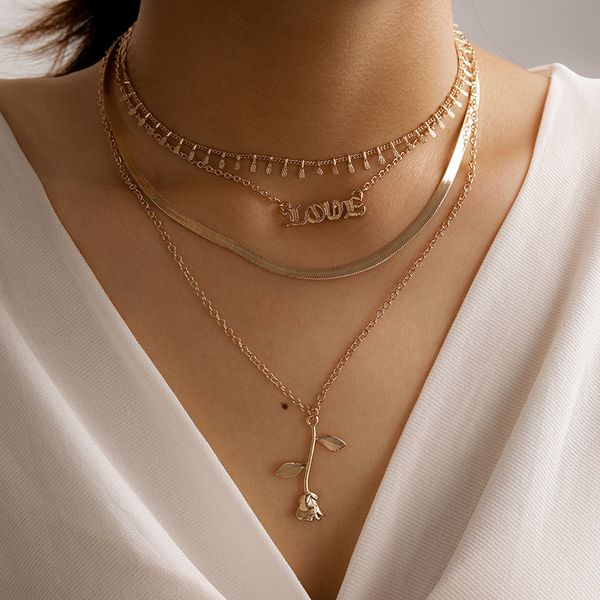 gold letter necklace for women rose pendant necklace punk chain choker necklaces jewelry women hip hop fashion jewelry, Silver
gold letter necklace for women rose pendant necklace punk chain choker necklaces jewelry women hip hop fashion jewelry, Silver