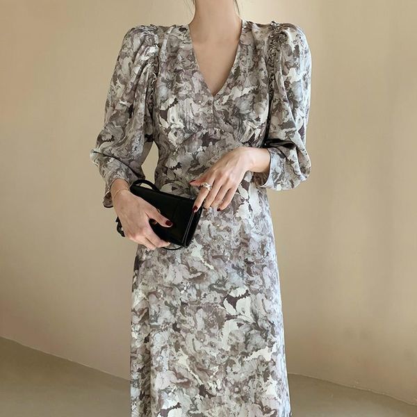 2020 new elegant high waist woman dress v-neck puff long sleeve rendering maxi dresses for women autumn vestido de mujer, Black;gray
2020 new elegant high waist woman dress v-neck puff long sleeve rendering maxi dresses for women autumn vestido de mujer, Black;gray