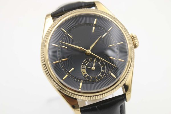 classic men's formal watch cherini 40mm black dial gold ring 2813 automatic mechanical leather strap high end men's wristwatch, Slivery;brown
classic men's formal watch cherini 40mm black dial gold ring 2813 automatic mechanical leather strap high end men's wristwatch, Slivery;brown