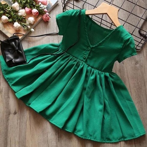 bzhpf children's wear 2020 summer girls beautiful princess color big skirt dress baby short sleeve hem children's solid dressdress, Black;gray
bzhpf children's wear 2020 summer girls beautiful princess color big skirt dress baby short sleeve hem children's solid dressdress, Black;gray
