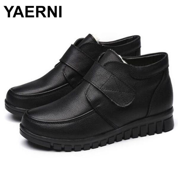 boots yaerni2021 warm comfortable plus velvet winter shoes woman snow genuine leather ankle flat blacke645, Black
boots yaerni2021 warm comfortable plus velvet winter shoes woman snow genuine leather ankle flat blacke645, Black