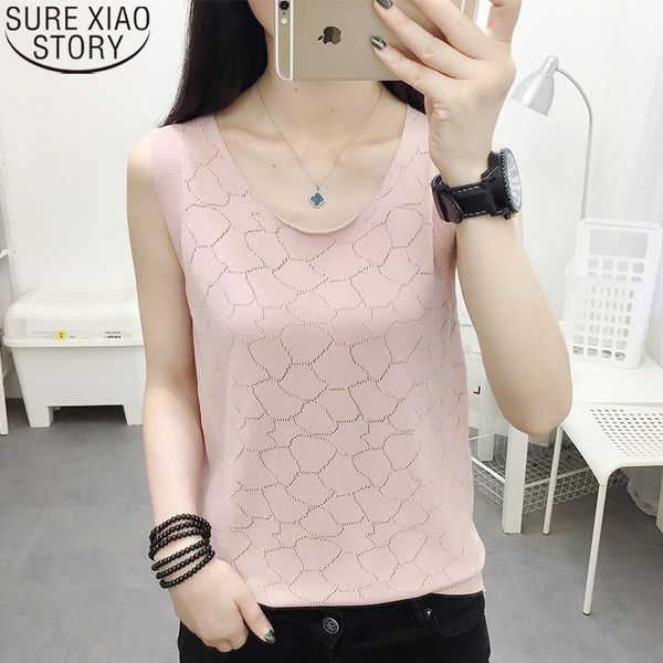 2020 summer shirts female women tanks loose hollow out ice silk knitted vest korean o-neck casual sleeveless 96911, White
2020 summer shirts female women tanks loose hollow out ice silk knitted vest korean o-neck casual sleeveless 96911, White