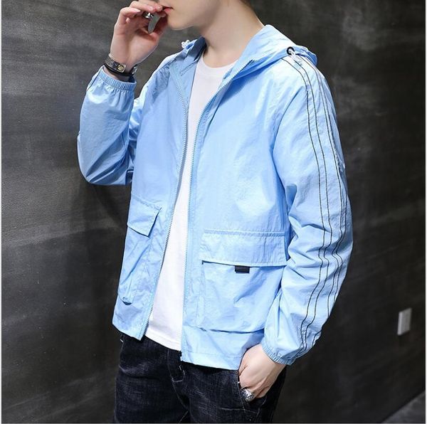 2021 new la3819 spring autumn thin windbreaker jacket men sport slim fit young men hooded bomber jacket men, Black;brown
2021 new la3819 spring autumn thin windbreaker jacket men sport slim fit young men hooded bomber jacket men, Black;brown