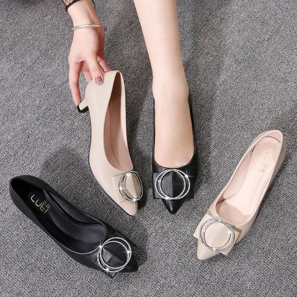 2020 new women pumps square high heels thick buckle rhinestone solid color pointed single shoes, Black
2020 new women pumps square high heels thick buckle rhinestone solid color pointed single shoes, Black