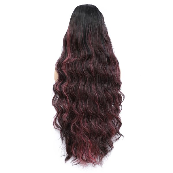 costume accessories 34 inch long black lace wigs with rose red highlights body wave synthetic hair balayage wig for black women middle, Silver
costume accessories 34 inch long black lace wigs with rose red highlights body wave synthetic hair balayage wig for black women middle, Silver