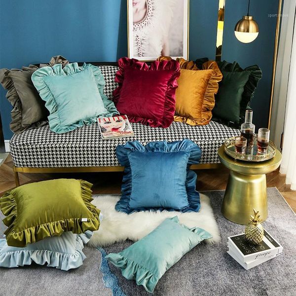 cushion/decorative pillow 45/60/70cm european velvet pillowcase flounce cushion cover living room backrest lace lumbar cover1
cushion/decorative pillow 45/60/70cm european velvet pillowcase flounce cushion cover living room backrest lace lumbar cover1