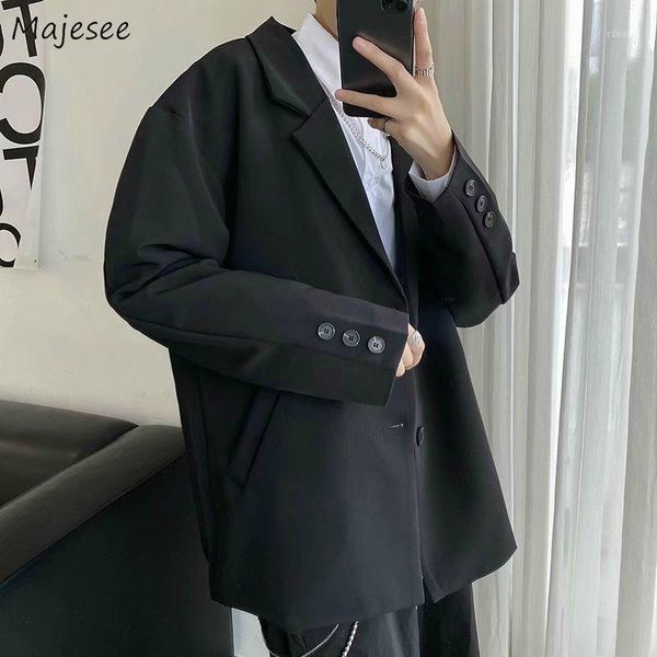 men's suits & blazers men spring black single breasted oversize loose fashion retro korean style ins student ulzzang all-match mens chi, White;black
men's suits & blazers men spring black single breasted oversize loose fashion retro korean style ins student ulzzang all-match mens chi, White;black