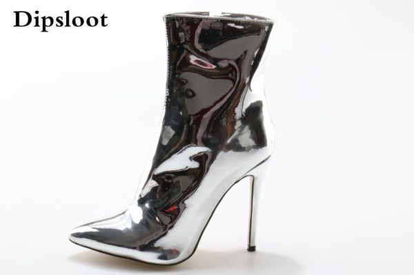 boots woman fashion patent leather ankle pointed toe shoes side zipper high heels dress lady big size 421, Black
boots woman fashion patent leather ankle pointed toe shoes side zipper high heels dress lady big size 421, Black