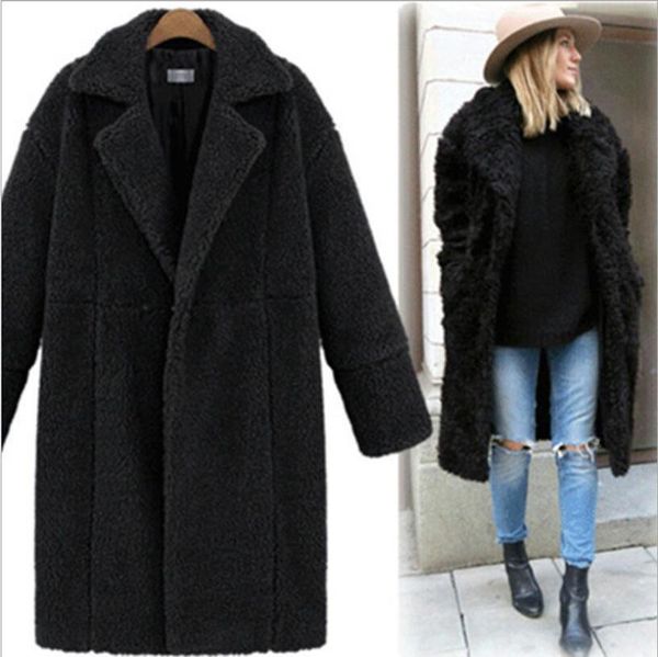 ol 2021 autumn new women's cashmere long-sleeved solid color long woolen coat warm jackets thin blends winter coats, Black
ol 2021 autumn new women's cashmere long-sleeved solid color long woolen coat warm jackets thin blends winter coats, Black