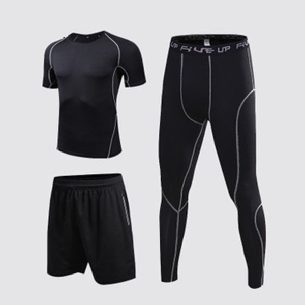 piece men's three summer sportswear fitness short sleeve running quick dry clothes breathable 3-piece suit, Gray
piece men's three summer sportswear fitness short sleeve running quick dry clothes breathable 3-piece suit, Gray