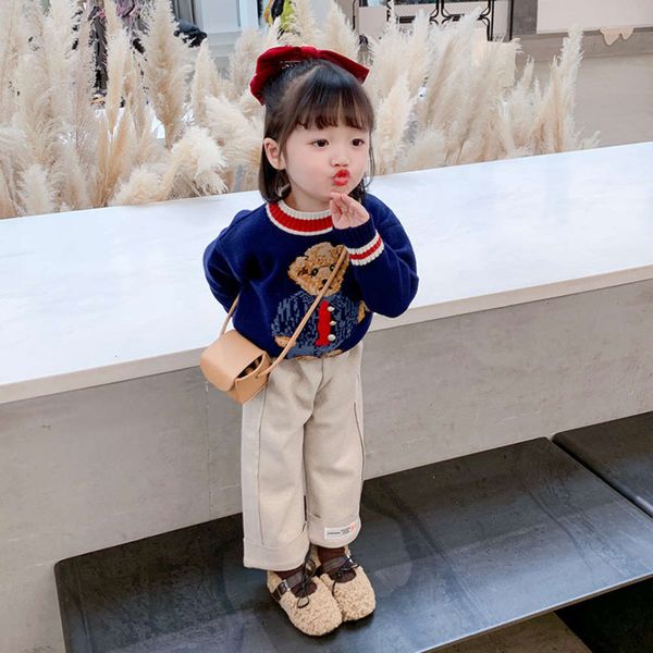 winter new and cloth autumn children's 2020 cartoon bear sweater girls' striped color matching pullover knitted wtern sle 1n9t, Blue
winter new and cloth autumn children's 2020 cartoon bear sweater girls' striped color matching pullover knitted wtern sle 1n9t, Blue
