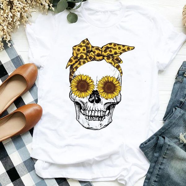 women lady sunflower 90s skull casual fall autumn halloween print tshirt female t tee womens shirt clothes graphic t-shirt, White
women lady sunflower 90s skull casual fall autumn halloween print tshirt female t tee womens shirt clothes graphic t-shirt, White