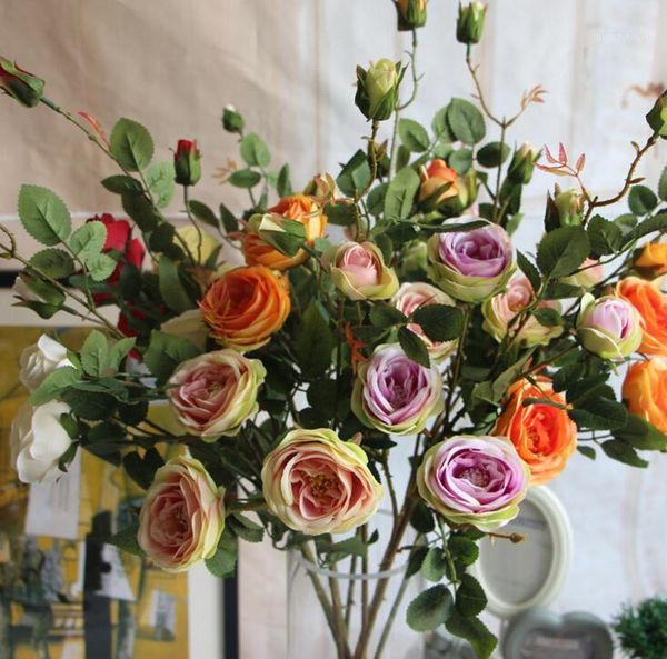 6 head mellow and full aritificial rose bouquet real touch rose, home wedding birthday party celebration decoration flowers1
6 head mellow and full aritificial rose bouquet real touch rose, home wedding birthday party celebration decoration flowers1