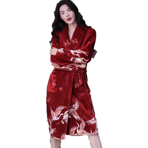 winter long bathrobe women belt flannel kimono bath robe bridal wedding bridesmaid robes dressing gown peignoir badjas housecoat y200429, Black;red
winter long bathrobe women belt flannel kimono bath robe bridal wedding bridesmaid robes dressing gown peignoir badjas housecoat y200429, Black;red