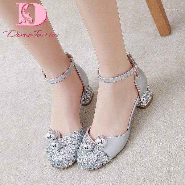 doratasia 2020 large size 43 woman sandals square heel round toe platform bling pumps summer party women shoes1, Black
doratasia 2020 large size 43 woman sandals square heel round toe platform bling pumps summer party women shoes1, Black