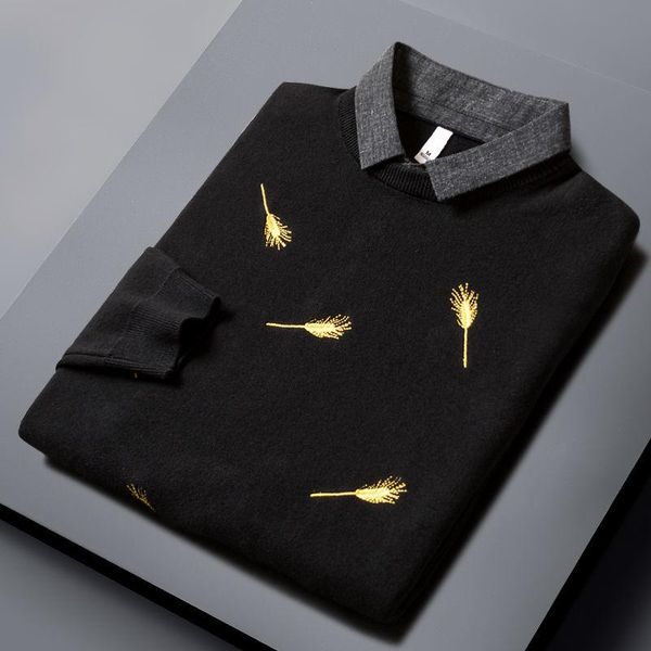new fake two piece knitted sweater men's shirt collar men's wear long sleeve versatile, White;black
new fake two piece knitted sweater men's shirt collar men's wear long sleeve versatile, White;black