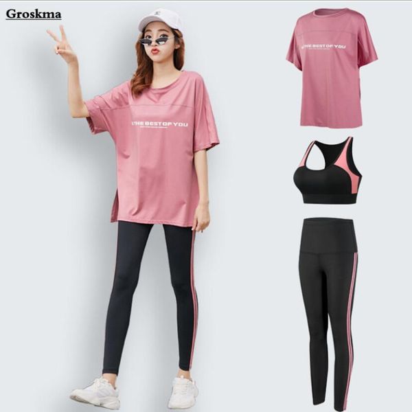 yoga outfits loose t shirt+bra+pants women 3 piece set quick dry fitness gym suit outdoor sportswear clothing running sets plus size 4xl, White;red
yoga outfits loose t shirt+bra+pants women 3 piece set quick dry fitness gym suit outdoor sportswear clothing running sets plus size 4xl, White;red